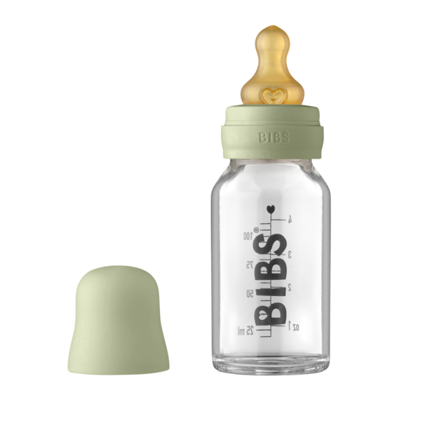 BIBS Sutteflaske - Baby Glass Bottle 110ml - Sage